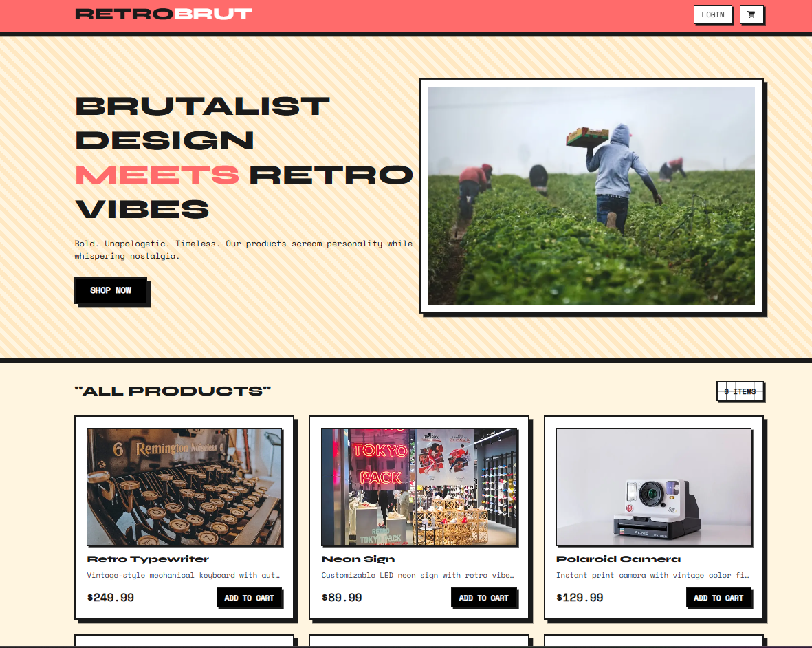 Ecommerce – Retro Brut logo